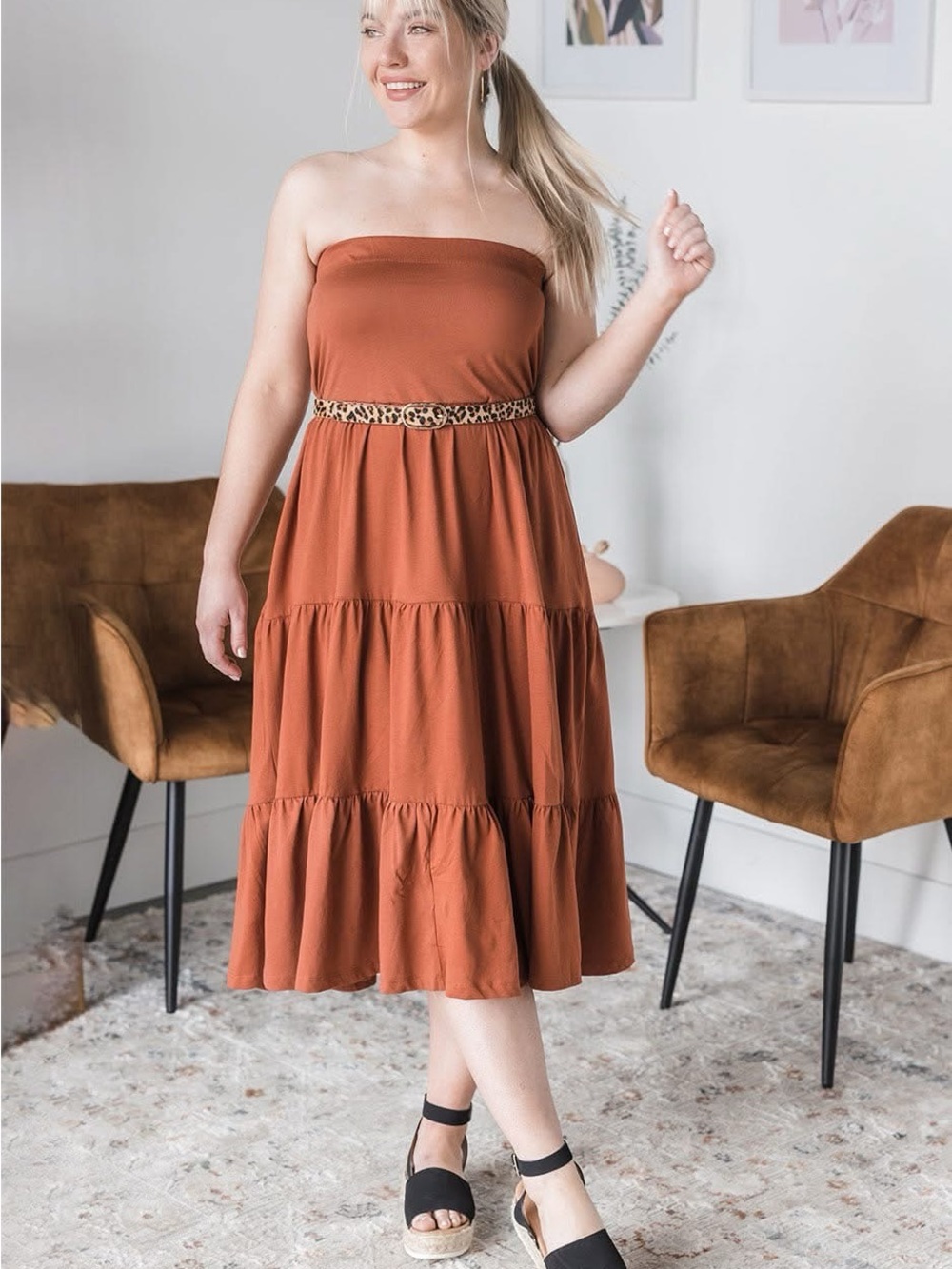 Time of My Life Maxi Shirt / Dress (NWT) Rust, Size X-Small *Stretchy